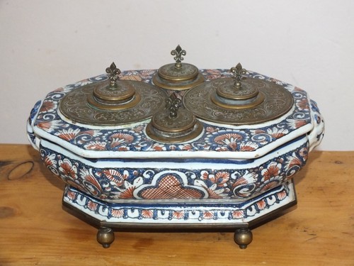 Grand encrier polychrome en - +,