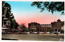 CARTE POSTALE - REIMS - MARNE 51 - SQUARE COLBERT ET LA GARE