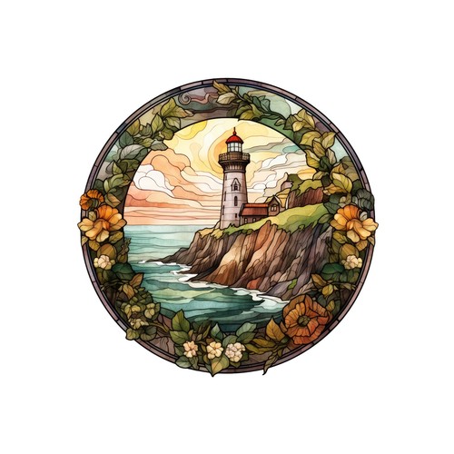 Autocollants phare vitraux - 9,