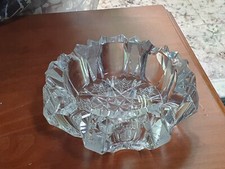 Magnifique Grand Cendrier Cristal Bohème VINTAGE années 70 Étoile/ 15cm