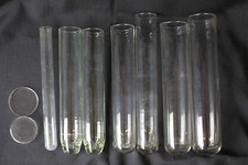 Lot de Tubes, éprouvettes en verre