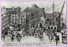 CPSM BREST - Diorama Quai de la Rive et Rue Basse et machine à mâter (Sévellec)