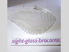 1 FEUILLE VINTAGE EN VERRE DE