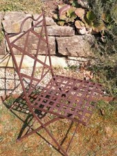 Chaise pliante Tiziana en métal banc de parc mobilier de jardin siège chaise