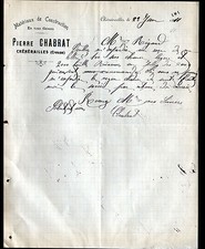 CHENERAILLES (23) MATERIAUX de CONSTRUCTION "Pierre CHABRAT" en 1911