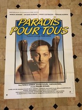 PARADIS POUR TOUS Affiche Originale film  - 120x160 cm. - 1982 - Patrick Dewaere