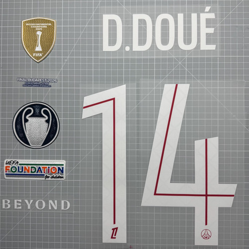Kit flocage doué psg - flocage, #14
