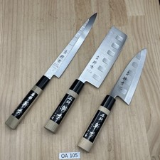 Lot Non Utilisé De Trois Couteaux De Cuisine Japonais Set OA105
