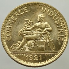 1 Franc 1921 Qualité France Chambre De Commerce 
