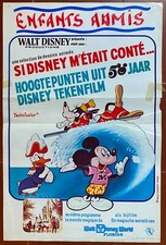 Affiche Belge SI DISNEY M'ETAIT CONTE 50th Anniversary Show WALT DISNEY Mickey 