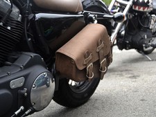 Cuir Marron Harley Davidson Sportster 48 Forty-Eight une Seule Face Selle Sac