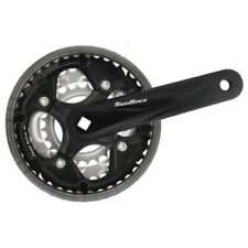 SUNRACE pédalier VTT  FCM300  L170 48x38x28 7/8V carré+carter compat.axe L127mm