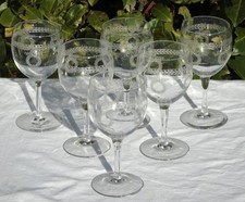 Service de 6 verres à eau en cristal de Saint Louis modèle madrid Haut. 16,5 cm