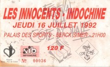 billet concert juillet 1992