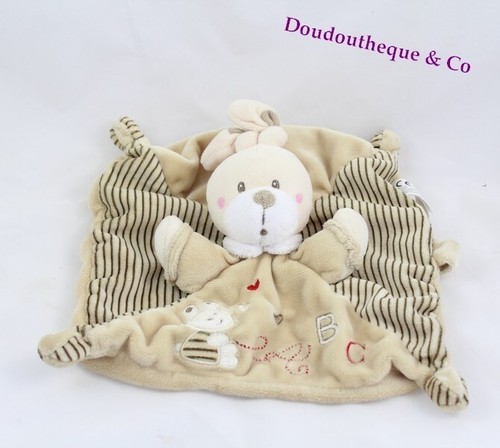 Doudou plat lapin nicotoy - doudou,
