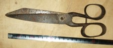 F3- Ancienne paire de ciseaux de métier drapier tailleur couturier  22,5cm