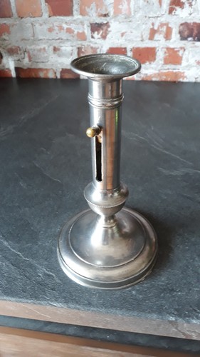 Bougeoir poussoir etain - bougeoir,