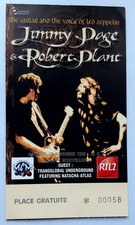 ticket billet used stub place concert PAGE PLANT 1998 Montpellier FRANCE