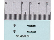 Décalcomanie : PEUGEOT  601 -