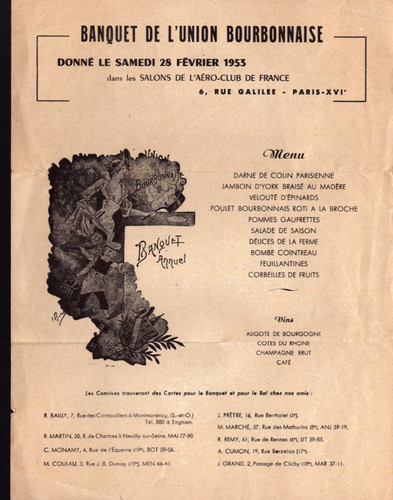 Paris xvi menu - paris, xvi°