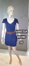 Athé Vanessa Bruno Taille 38  Superbe robe doublée manches courtes bleue
