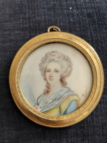 Ancien portrait miniature