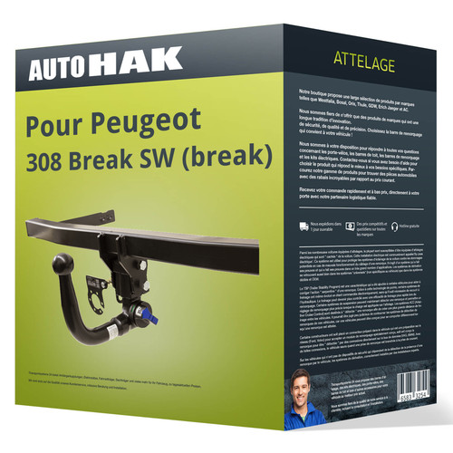 Attelage pour peugeot 308 - attelage,