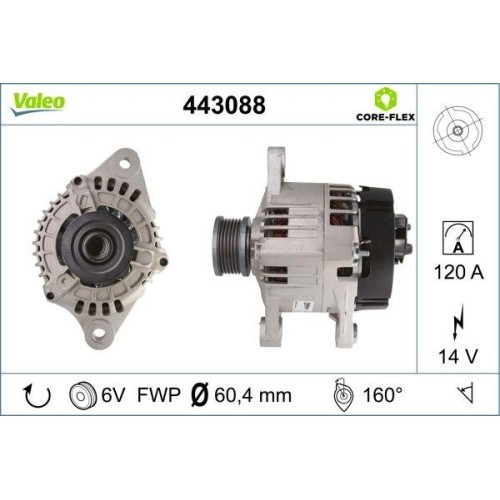 Alternateur valeo 443088 - alternateur,