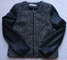 Veste Femme Laine et Cuir