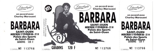 Barbara billet concert