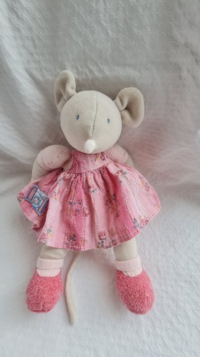 Doudou peluche souris robe - doudou,