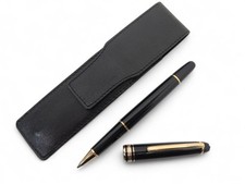 VINTAGE STYLO ROLLER MONTBLANC MEISTERSTUCK CLASSIQUE RESINE NOIRE + ETUI 710€