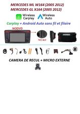 Autoradio GPS WAZE BT Carplay-Android auto Mercedes ML-GL (W164 -X164) + Caméra