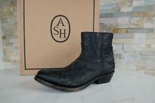 Ash 36 Bottes Chaussures Bottines Vintage Pays Kurty Noir Neuf Ehemuvp