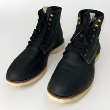 Bottes Visvim Virgil en cuir noir US 10 fait main Goodyear Welt semelle Vibram
