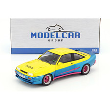 OPEL MANTA B MATTING 1991 YELLOW/BLUE 1:18 Modelcargroup Auto Stradali Nouveau m