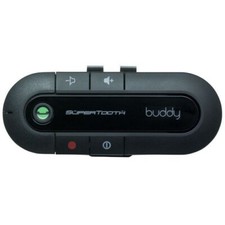 Kits mains libres Bluetooth voiture Supertooth Buddy Noir + Chargeur Voiture