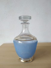 Carafe ou flacon à liqueur granité bleu Art Déco *