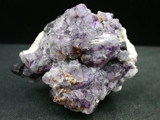 FLUORITE + TOURMALINE SUR FELDSPATH - ERONGO, NAMIBIE - 6 x 5 cm - 97 g