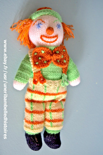 Poupée clown tricoté - , à