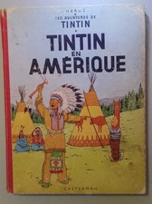 album ancien TINTIN EN AMERIQUE état moyen