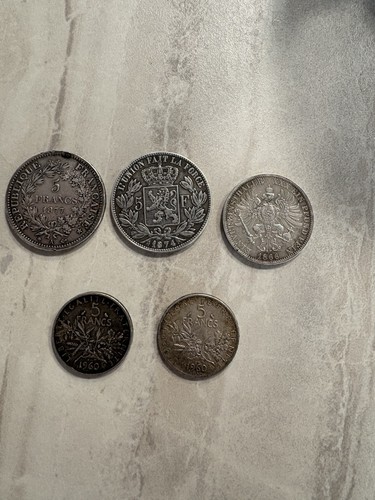 Pièces argent - 5, en