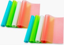 8 Pcs 45cm x 29cm Tapis de Réfrigérateur Antibactérien Antifouling Non Slip F...