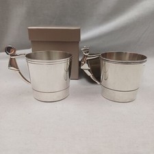 Christofle Léo & Léa - 2 timbales tasses métal argenté écrin parfait état