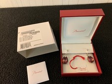 Boucle d'oreille psydélic rose en cristal de Baccarat