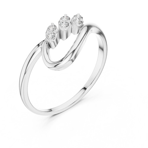 Bague diamant rond naturel - rond,
