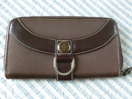 Lancel compagnon cuir tissu - lancel,