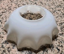 1 GLOBE BLANC LUMINAIRE LAMPE OPALINE  diam : 22,7 cm vintage