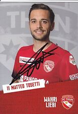 FOOTBALL carte joueur MATTEO TOSETTI équipe FC THUN signée