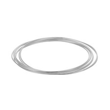 Silverly Argent .925 Bracelet Jonc Sept 7 Style Russe Mariage Mince Fermé Jonc